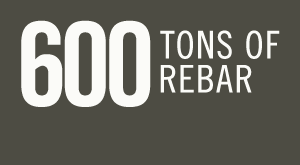 600 tons of rebar