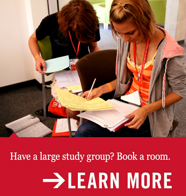 Large study group? Book a room.