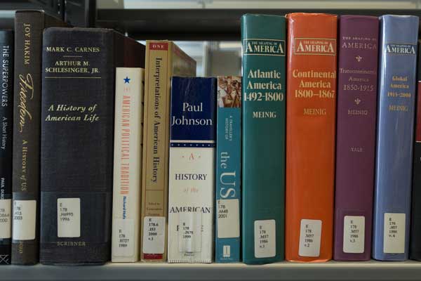 Image of books in the stacks