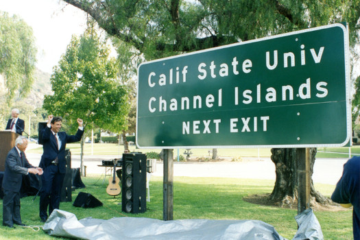 Jack O'Connell unveiling CSUCI street sign 