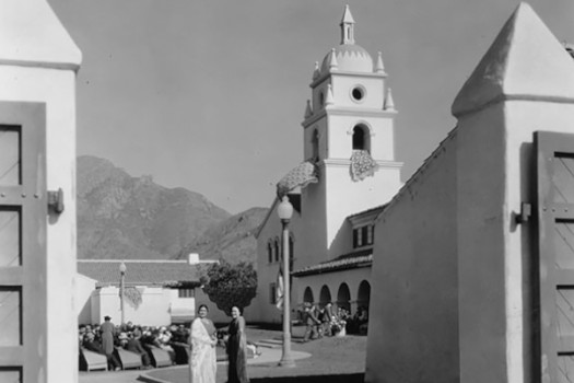 Black and White photo at Camarillo State Hospital Bell Tower