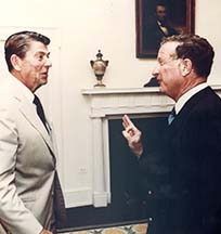 Robert J. Lagomarsino with President Ronald Regan